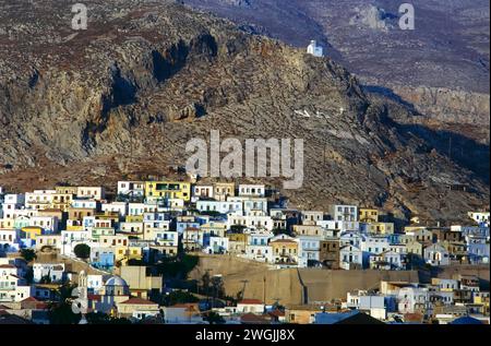 Port de Pothia, île de Kalymnos, Dodécanèse, Grèce, Europe, 1990 Banque D'Images