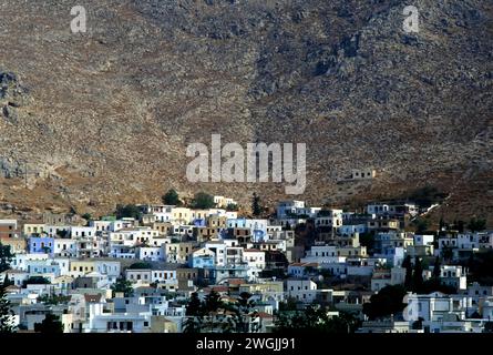 Port de Pothia, île de Kalymnos, Dodécanèse, Grèce, Europe, 1990 Banque D'Images