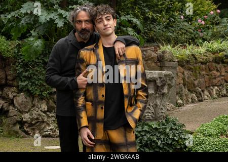 Naples, Italie. 04th Feb, 2024. Saverio Costanzo et Michele Bravi assistent à la séance photo pour le film ''finalmente l'Alba'' dans le jardin de l'Hôtel de Russie, Rome, Italie, le 5 février 2024. (Photo de Domenico Cippitelli/NurPhoto) crédit : NurPhoto SRL/Alamy Live News Banque D'Images