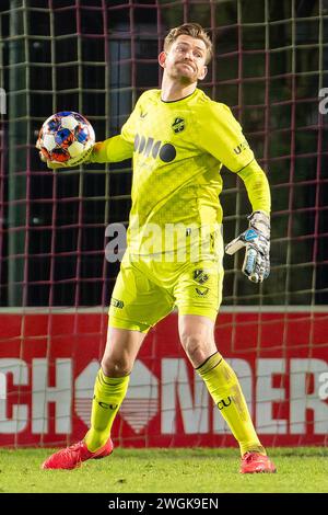 Utrecht, pays-Bas. 05th Feb, 2024. UTRECHT, PAYS-BAS - 5 FÉVRIER : Mattijs Branderhorst du Jong FC Utrecht lors du match néerlandais Keuken Kampioen Divisie entre le Jong FC Utrecht et Jong Ajax au Sportcomplex Zoudenbalch le 5 février 2024 à Utrecht, pays-Bas. (Photo de Joris Verwijst/Orange Pictures) crédit : Orange pics BV/Alamy Live News Banque D'Images