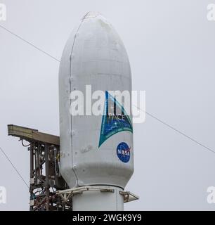 Cap Canaveral, États-Unis. 05th Feb, 2024. SpaceX et la NASA prêtes à lancer le satellite PACE plancton aérosol Cloud Ocean Ecosystem à 1h33 mardi 5 février 2024. Décollage de SLC-40 Cape Canaveral Florida Brevard County USA (photo de Scott Schilke/Sipa USA) crédit : Sipa USA/Alamy Live News Banque D'Images