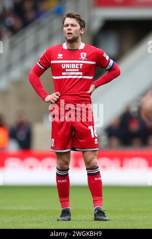 Middlesbrough, Royaume-Uni. 04th Feb, 2024. Milieu de terrain Jonathan Howson (16 ans) pendant le Middlesbrough FC v Sunderland AFC Sky Bet EFL Championship match au Riverside Stadium, Middlesbrough, Angleterre, Royaume-Uni le 4 février 2024 Credit : Every second Media/Alamy Live News Banque D'Images