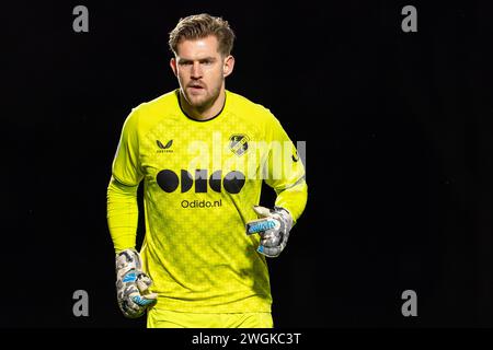 Utrecht, pays-Bas. 05th Feb, 2024. UTRECHT, PAYS-BAS - 5 FÉVRIER : Mattijs Branderhorst du Jong FC Utrecht lors du match néerlandais Keuken Kampioen Divisie entre le Jong FC Utrecht et Jong Ajax au Sportcomplex Zoudenbalch le 5 février 2024 à Utrecht, pays-Bas. (Photo de Joris Verwijst/Orange Pictures) crédit : Orange pics BV/Alamy Live News Banque D'Images