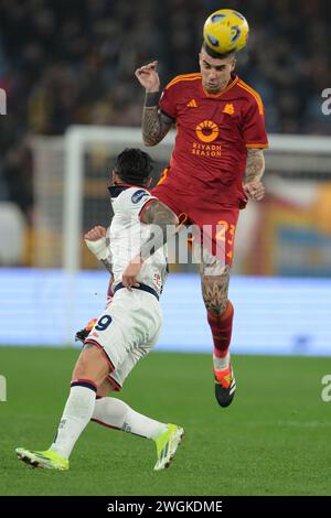 Roma, Italie. 05th Feb, 2024. Foto Alfredo Falcone/LaPresse 05 Febbraio 2024 - Roma, Italia - sport, calcio - Roma vs Cagliari - Campionato Italiano di calcio Serie A TIM 2023/2024 - Stadio Olimpico di Roma. Nella foto : Gianluca Mancini (23 AS Roma) Foto Alfredo Falcone/LaPresse 05 février 2024 Rome, Italie - sport, football - Roma vs Cagliari - Championnat italien de football de série A 2023/2024 - stade Olimpic &#Xee;n Rome. Sur la photo : Gianluca Mancini (23 AS Roma) crédit : LaPresse/Alamy Live News Banque D'Images