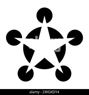 Illustration d'illusion d'optique. Puzzle. Casse-tête. Noir et blanc Banque D'Images