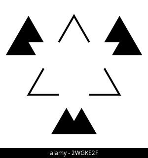 Illustration d'illusion d'optique. Puzzle. Casse-tête. Noir et blanc Banque D'Images