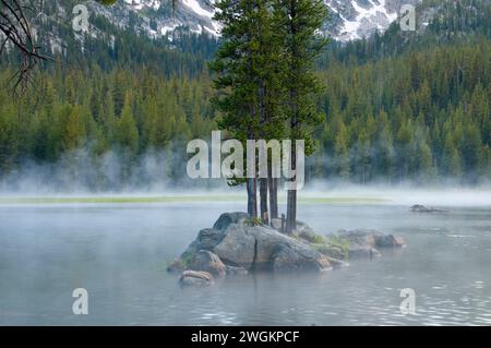 Anthony Lake, Elkhorn National Scenic Byway, Wallowa-Whitman National Forest, Virginia Banque D'Images