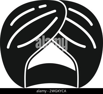 Icône d'accessoires turban arabe vecteur simple. Désert de costumes. Famille musulmane Illustration de Vecteur