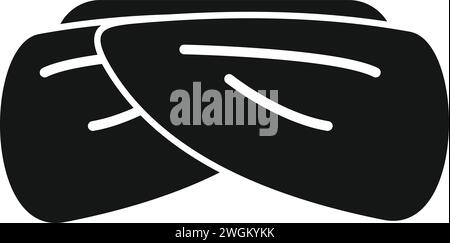 Vecteur simple d'icône turban musulman. Accessoires de religion ethnique. Couvre-chef pour homme Illustration de Vecteur