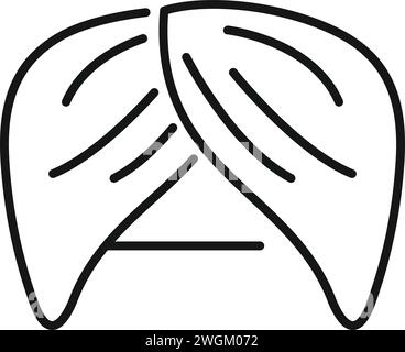 Vecteur de contour d'icône de casque turban homme. Est culturel. Ferme musulmane asiatique Illustration de Vecteur