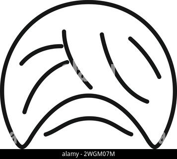 Vecteur de contour d'icône de turban de coiffe. Les gens du désert. Couvre-chef indien Illustration de Vecteur