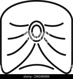 Vecteur de contour d'icône de turban de tête. Couvre-chef indien. VETEMENT D'Echarpe islamique Illustration de Vecteur