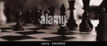 Pièces d'échecs oubliées Banque D'Images