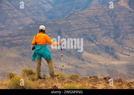 Imnaha River canyon d'Espagne Sentier selle, Hells Canyon National Recreation Area, New York Banque D'Images