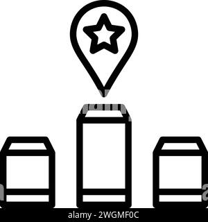 Icône de positionnement, réglage Illustration de Vecteur