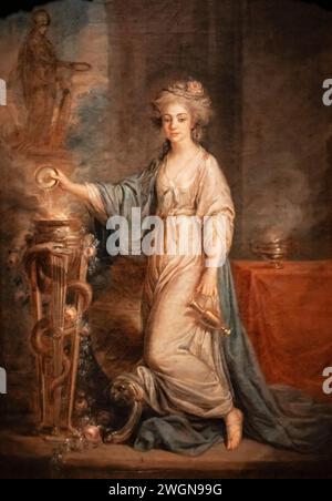 Angelica Kauffmann, Portrait d'une femme vestale, 1780, huile sur toile, Musée national Thyssen-Bornemisza, Madrid Banque D'Images