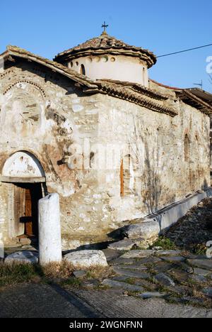 Grèce, Thessalie, Larisa, Elassona Dolichi village Église byzantine de la Transfiguration du Sauveur Banque D'Images