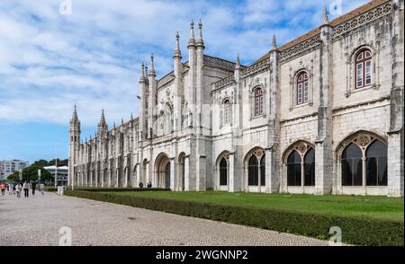 Monastère de Jerónimos également connu sous le nom de Monastère Hiéronymites, Belem, Lisbonne, Portugal, site du patrimoine mondial de l'UNESCO Banque D'Images