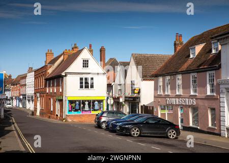 Royaume-Uni, Angleterre, Essex, Manningtree, High Street et The Lane Banque D'Images