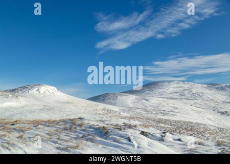 En regardant vers la colline appelée Meatna Letter ou Duchray Hill, près du Spittal de Glenshee Banque D'Images