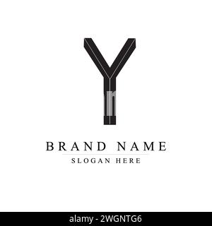 Lettre initiale y jeu modèle de logo de style esports, élégant logo y Illustration de Vecteur