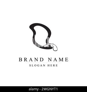 Logo lettre Q Water Splash, logo Q. Illustration de Vecteur