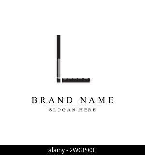 Lettre l logo professionnel pour tous les types d'entreprises, lettre l logo Design. Logo Modern Abstract Letter L. Illustration de Vecteur