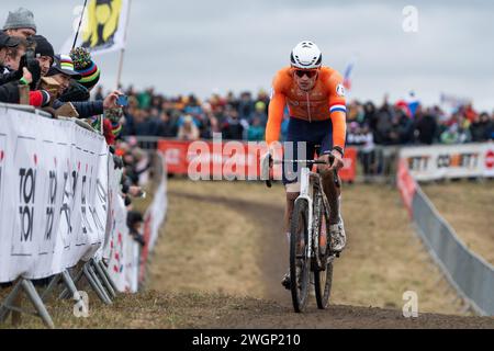 Mathieu van der Poel participe aux Championnats du monde UCI Cyclocross à Tábor, en Tchéquie Banque D'Images