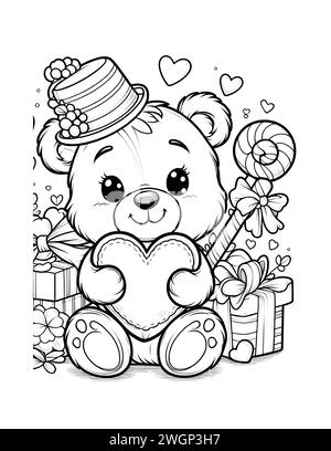 Coloriage Little Bear Banque D'Images