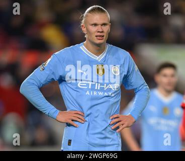 05 février 2024 - Brentford v Manchester City - premier League - Gtech Community Stadium. Erling Haaland de Manchester City en action. Image : Mark pain / Alamy Live News Banque D'Images