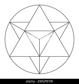 Elément de conception de vecteur de géométrie sacrée. Alchimie, religion, philosophie, spiritualité, symboles et éléments hipster. Illustration vectorielle Illustration de Vecteur