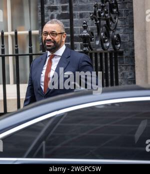 Londres, Royaume-Uni. 06th Feb, 2024. James Smarverly, ministre de l'intérieur, lors d'une réunion du cabinet au 10 Downing Street London. Crédit : Ian Davidson/Alamy Live News Banque D'Images