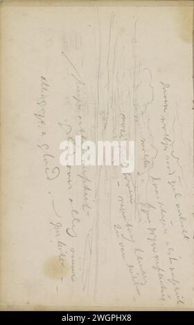 Paysage avec nuages, 1839 - c. 1872 page 67 verso d'un carnet de croquis avec 73 feuilles. papier. paysages au crayon. nuages Banque D'Images