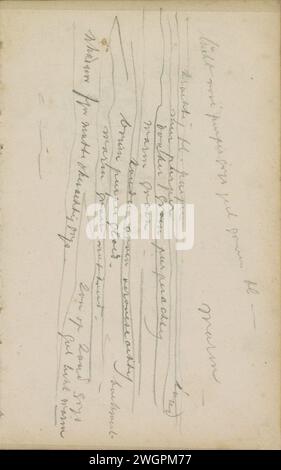 Paysage, 1839 - c. 1872 page 68 recto d'un carnet de croquis avec 73 feuilles. papier. paysages au crayon Banque D'Images