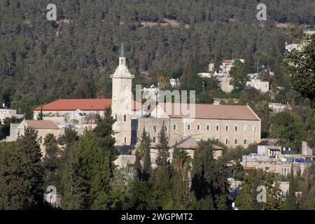 L'église Saint-Jean-Baptiste dans le village d'Ein Karem, près de Jérusalem, Israël Banque D'Images