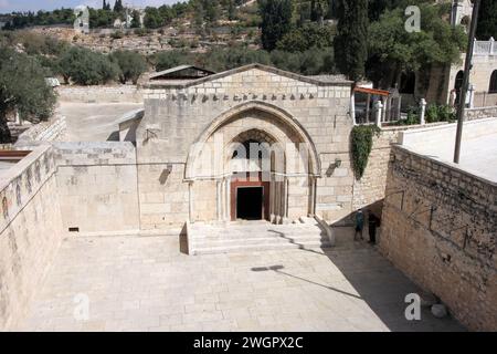 Église du Sépulcre de Sainte-Marie, connue sous le nom de Tombeau de la Vierge Marie, au Mont des oliviers, Jérusalem, Israël Banque D'Images