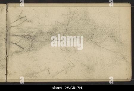 Hill, 1892 page 3 recto d'un carnet de croquis avec 25 feuilles. papier. monticule de craie, verge Banque D'Images