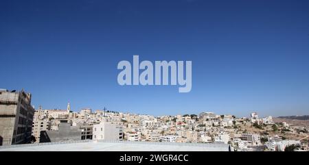 Vue panoramique de Bethléem, territoires palestiniens, Israël Banque D'Images