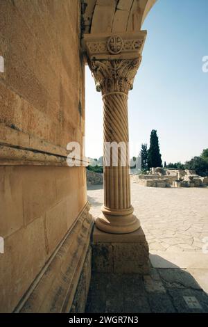 Monastère franciscain (Basilique de la Transfiguration) au mont Tabor (Har Tavor), Israël Banque D'Images