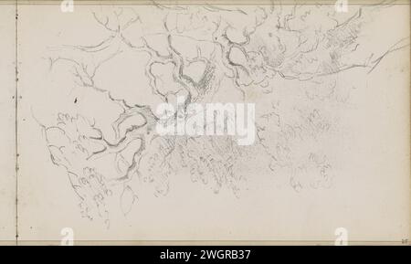 Boom, 1874 - 1875 page 25 recto d'un carnet de croquis avec 46 feuilles. papier. arbres à crayons Banque D'Images