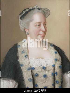 Maria Theresia van Austria (1717-80), archiduchesse d'Autriche, reine de Hongrie et de Bohême, Romain-Duits Keizerin, Jean-Etienne Liotard, 1762 dessin Portrait de Marie Theresia (1717-80), impératrice d'Autriche, reine de Hongrie et de Bohême. Coupé de moitié vers la droite. Fait partie de la collection pastels. Parchemin (matériel animal) personnes historiques - BB - femme Banque D'Images