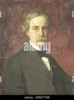 Johann Wilhelm Kaiser (1813-1900) Graphiste, directeur de l'école de gravure et du Rijksmuseum, Pantaleon Szyndler, c. 1875 - c. 1900 peinture Portrait de Johann Wilhelm Kaiser (1813-1900). Graficus, directeur de l'école de gravure et du Rijksmuseum. Buste à droite. toile. peinture à l'huile (peinture) personnes historiques. portrait, autoportrait d'artiste. portrait, autoportrait de graphiste. personnel du musée Banque D'Images