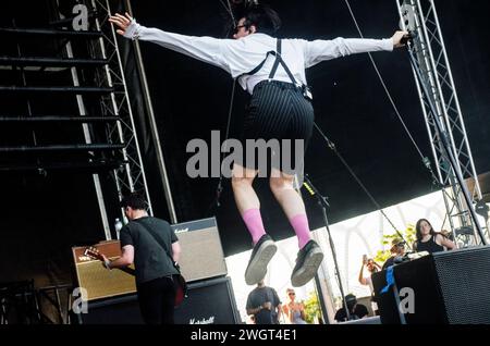 Yungblud (Dominic Richard Harrison) en concert au Festival Ejekt au complexe olympique d'Athènes / Grèce, juin 2022 Banque D'Images