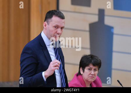 Édimbourg Écosse, Royaume-Uni 06 février 2024. Russell Findlay au Parlement écossais. crédit sst/alamy live news Banque D'Images