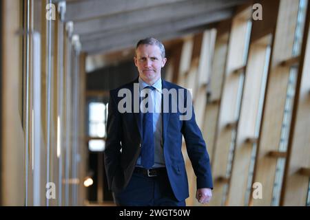 Édimbourg Écosse, Royaume-Uni 06 février 2024. Secrétaire du Cabinet pour le rétablissement, la santé et les soins sociaux du NHS Michael Matheson MSP au Parlement écossais. crédit sst/alamy live news Banque D'Images