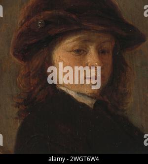 Portrait d'Un garçon, Adriaen van Ostade, c. 1648 - c. 1655 peinture autour du portrait d'un garçon, buste à droite, avec un chapeau brun. panneau. peintures à l'huile (peintures) Banque D'Images