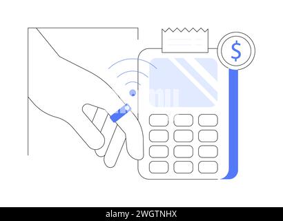 Illustrations vectorielles de dessin animé isolées en anneau NFC intelligent. Illustration de Vecteur