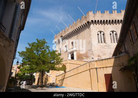 Le Château, Château Musée Grimaldi, ancienne tour du château contient aujourd'hui une galerie municipale à Cagnes-sur-mer. Ville de la Côte d'Azur près de Nice. France. (135) Banque D'Images