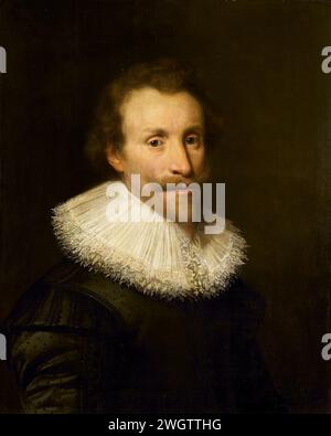 Portrait d'un homme, Jan Antonis van Ravesteyn, c. 1630 - c. 1635 peinture Portrait d'un homme, buste à droite. panneau. peinture à l'huile (peinture) personne historique anonyme représentée Banque D'Images