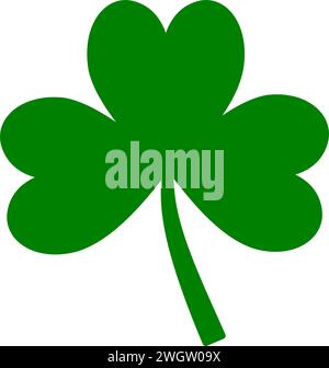 Icône vectorielle Shamrock. Prog Symbole du jour Patricks. Illustration de Vecteur